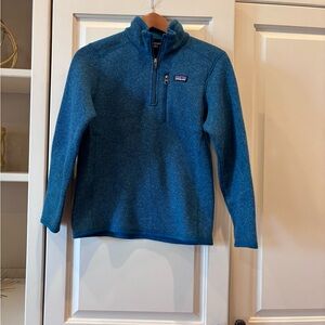 EUC Patagonia Blueish Teal Half-Zip Sweater